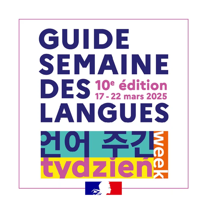 Illustration : visuel de couverture du Guide de la semaine des langues 2025