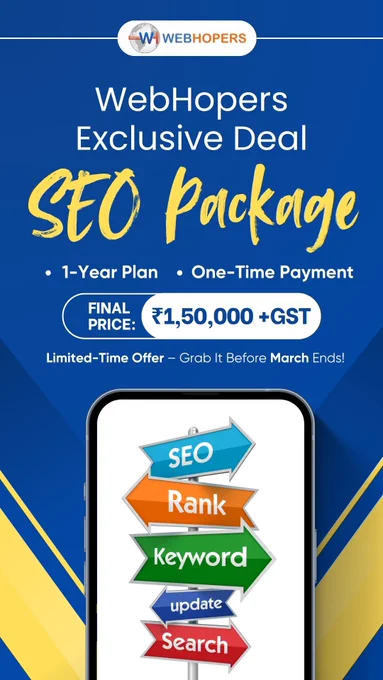 Are you struggling to rank on Google? 
Losing potential customers to competitors? 
It's time to take your business to the NEXT LEVEL with our expert SEO Packages!
Why SEO is a MUST for Your Business?
✅ Increases Visibility & Traffic – Rank higher & attract more customers
✅ Builds Trust & Credibility – Be the go-to brand in your industry
✅ Cost-Effective & Long-Term Growth – Unlike ads, SEO works for you 24/7
✅ Higher Conversions & Sales – More traffic = More leads = More revenue
✅ Stay Ahead of Competitors – Don’t let them steal your customers!
Our SEO Services Include:
🔥 Keyword Research & Strategy
🔥 On-Page & Technical Optimization
🔥 High-Quality Link Building
🔥 Content Marketing & Blogging
🔥 Local SEO & Google My Business Optimization
🔥 Monthly Reports & Performance Tracking
🚀 Let’s Get You to the Top! 🚀
Invest in SEO Today & Watch Your Business Grow.
📩 DM us now or visit Webhopers.com to get started!
#SEO #SEOPackages #DigitalGrowth #RankHigher #SEOExperts #Marketing #Grow