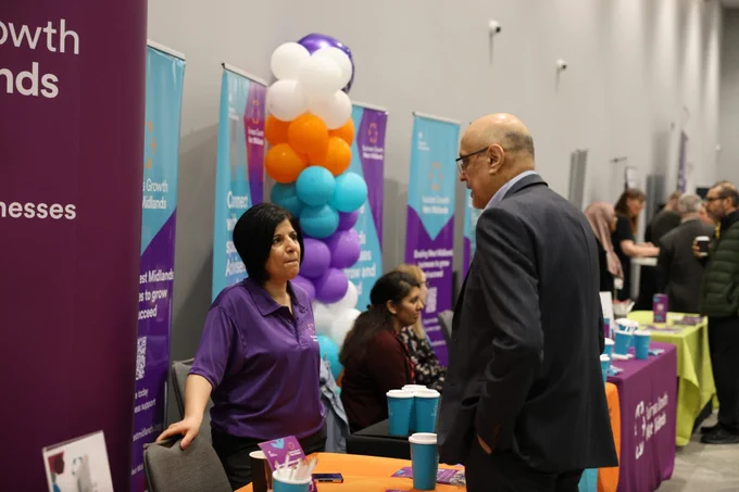 An exhibitor and attendee network at Venturefest West Midlands 2024 
