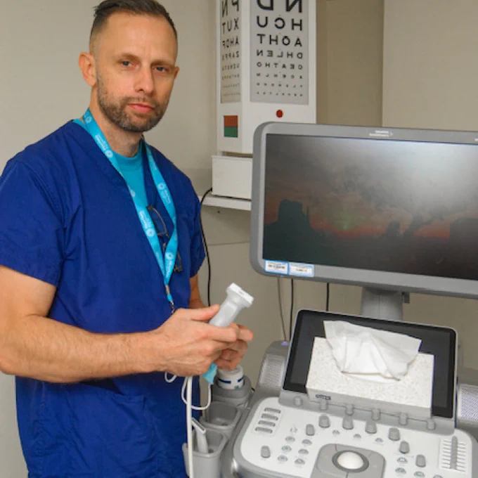 Healthcare scientist working visione sciences