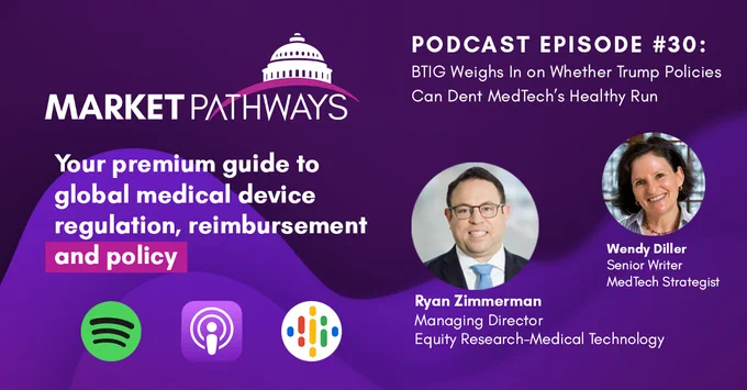 NEW EP. of @Market_Pathways Podcast: Following a robust 2024, the medical device sector continues to thrive in 2025 and remains somewhat insulated from dramatic shifts in #healthcare policies, at least in the short term: https://bit.ly/42nb0hG