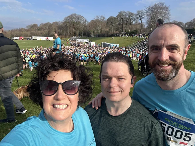 Claire, Mark & Colleague Matt at the start line