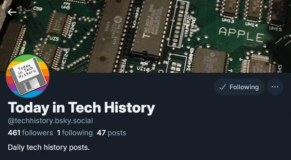 a screenshot of this account's profile on Bluesky.
