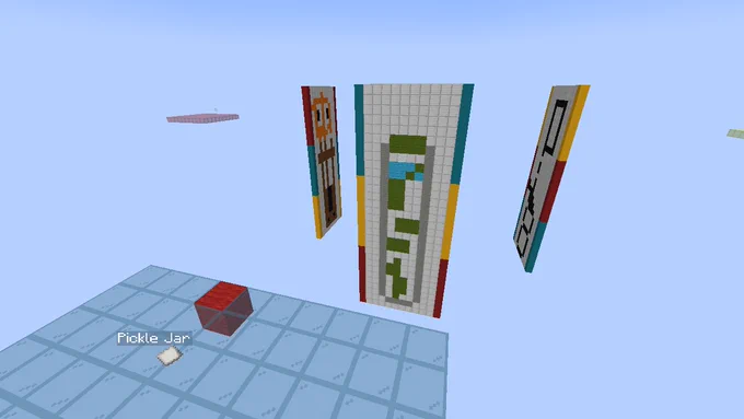 The same game, but this time a very very tall pickle jar