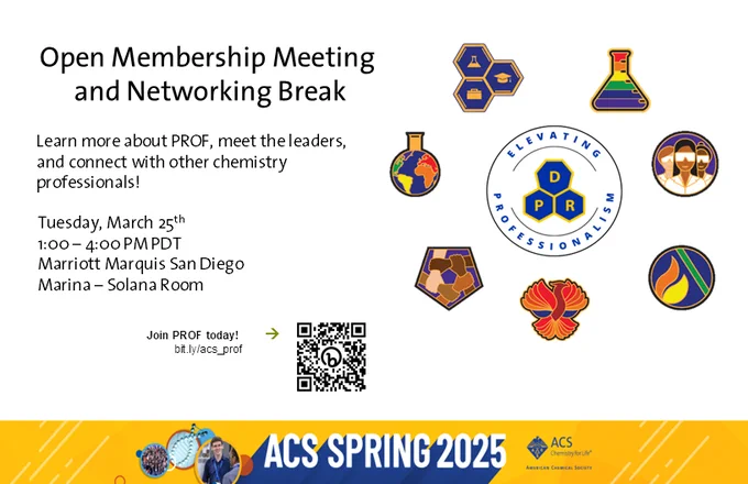 A flyer for PROF open membership meeting. The flyer shows PROF and its subdivisions logos. 