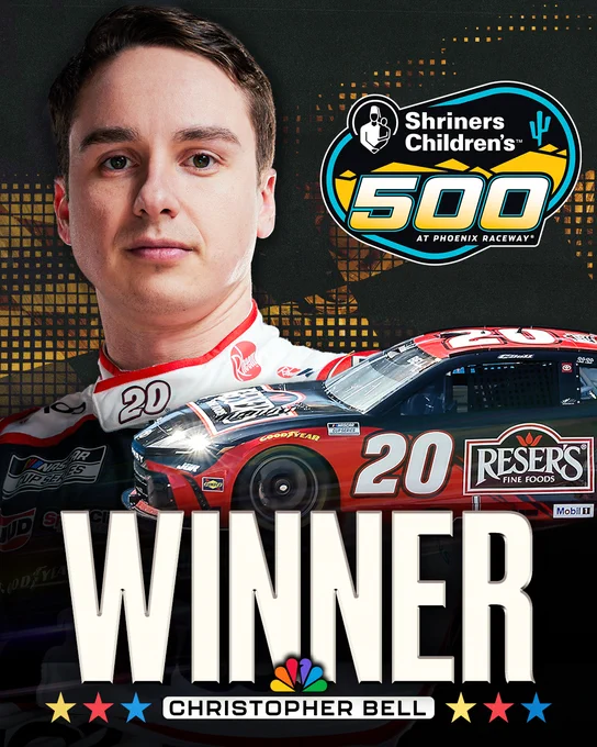 Christopher Bell wins at Phoenix Raceway.
