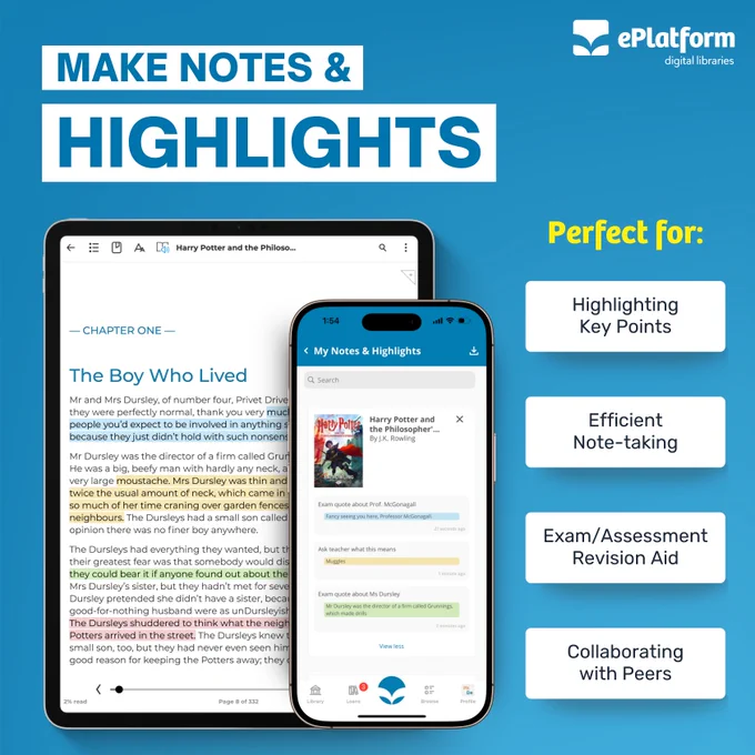 Make Notes and Highlights - ePlatform Digital Libraries