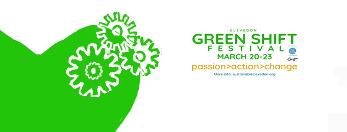 Clevedon Green Shift Festival, March 20-23. Passion>Action>Change. More info sustainableclevedon.org