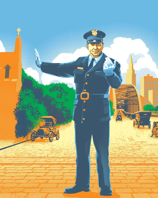 A portion of the label artwork for Conway's Irish Ale by illustrator Sam Hadley.