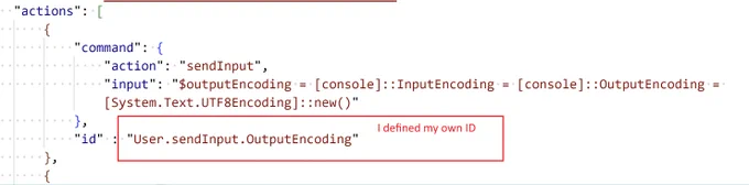 Adding an action to the Windows Terminal settings file
