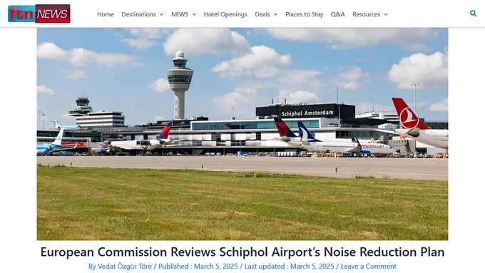 European Commission Reviews Schiphol Airport’s Noise Reduction Plan