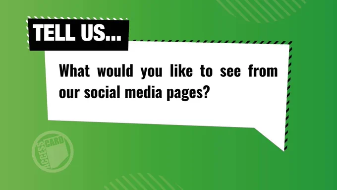 Tell us... What would you like to see from our social media pages?