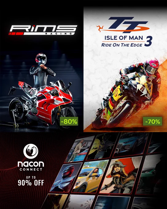 Nacon Connect: up to 90% off | RiMS Racing -80%, TT Isle Of Man: Ride on the Edge 3 -70%