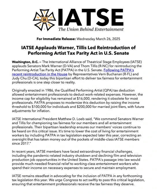 Read full statement on IATSE.net