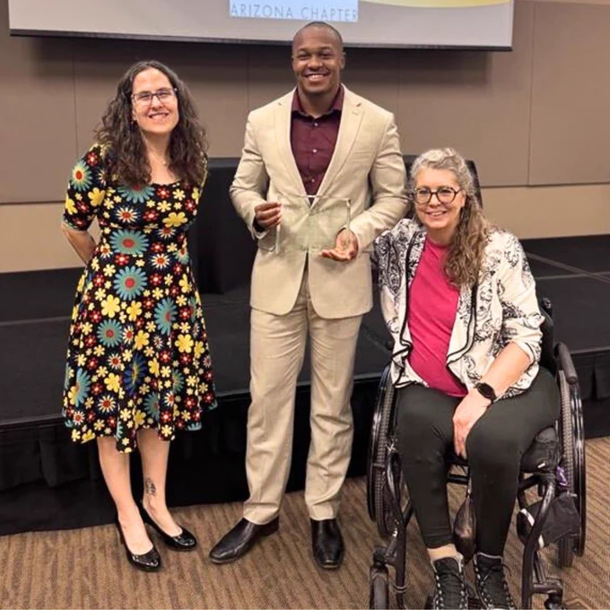 AACHC's Jessica Yanow, president and CEO (left); Michael Abramson III, director of legislative affairs; and Jennifer Longdon, chief external affairs officer.