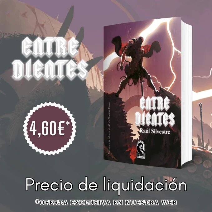 Entre dientes
4,60€
Precio de liquidación
Oferta exclusiva en nuestra web