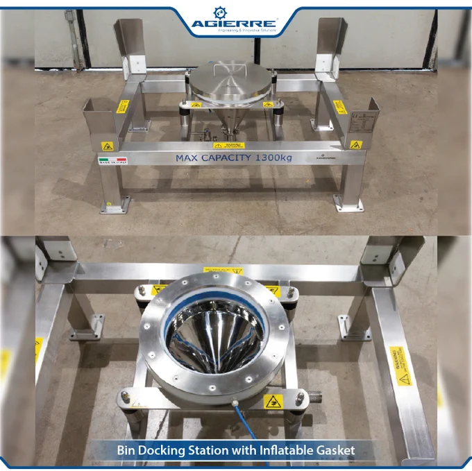 High Containment Bin Docking Station with Silicon Gasket - AGIERRE