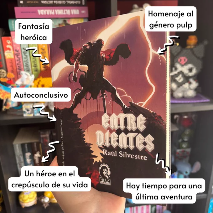 Entre dientes
Fantasía heróica
Autoconclusivo
Homenaje al género pulp
Un héroe en el crepúsculo de su vida
Hay tiempo para una última aventura