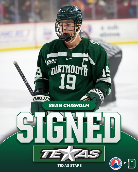 Sean Chisholm signs with the Texas Stars