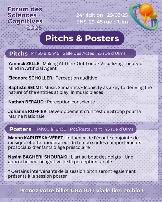 Description des pitches et posters. Toutes les informations sont sur le lien "FSC 2025 Billetterie" dans notre bio.