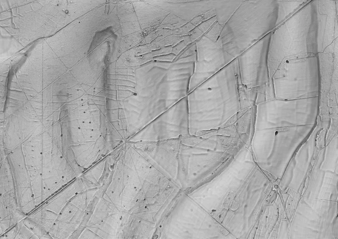 EA LiDAR revealing various archaeological earthworks from different time periods.