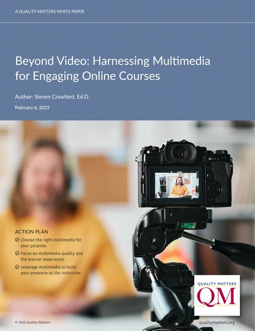 Cover of Beyond Video: Harnessing Multimedia for Engaging Online Courses by Steven Crawford, Ed.D.