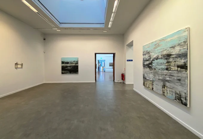 image of Seán Cotter's painting in exhibition Boulder Milt