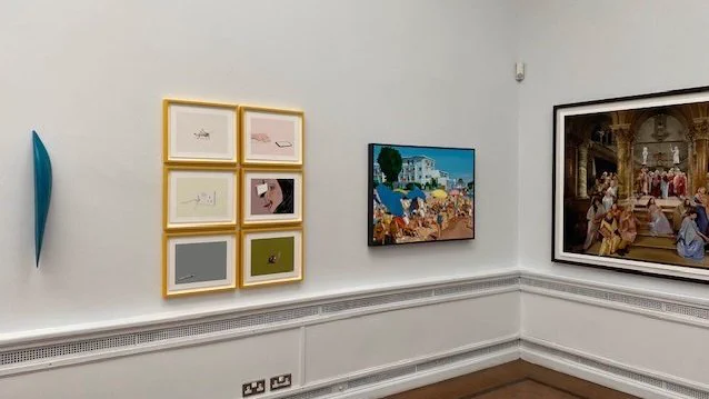 image of artworks in exhibition 40x40 women artists from the LCGA and UL collections