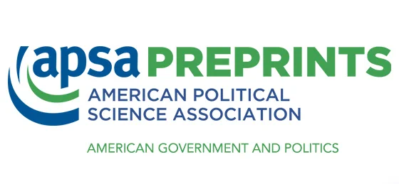 Logo of APSA Preprints by the American Political Science Association, featuring the text "AMERICAN GOVERNMENT AND POLITICS" below.