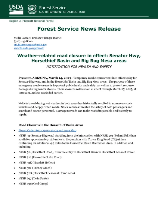 Page 1 of news release.