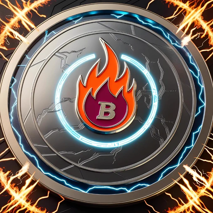 A legendary $FLAMO fire coin hovering above an ancient battlefield, marking the rise of a new crypto empire.