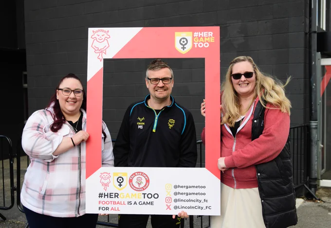 Michael Skubala with City's Her Game Too ambassadors.