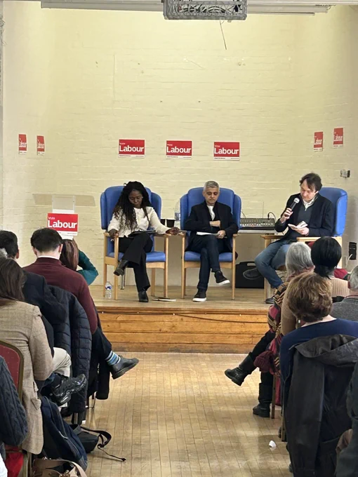 Panel discussion with Cllr Evelyn Akoto, Mayor Sadiq Khan and Cllr James McCash at the Southwark Labour conference.