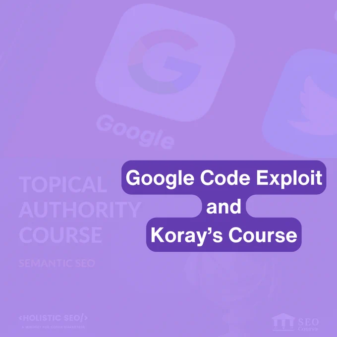 Google Code Exploit and Koray’s Topical Authority Course - Relation explained by Behzad Hussain Semantic SEO Expert.

In this post, Behzad Hussain has explained how Google Code's Exploit revealed the concepts that Koray Tugberk has already shared in his Topical Authority Course.

Behzad Hussain is a Certified Semantic SEO Expert from Koray Tugberk GUBUR.
Behzad Hussain is a leader in 2 Cohorts in Koray's Holistic SEO community and a member in many other Cohorts like Google Patent Cohort, Community Leaders' Cohort, etc.

Cohort groups are the unique feature of Koray's Holistic SE Community where regular meetings take place for Course material discussion and sharing the practical implementation of Koray's Framework in multiple vectors. 