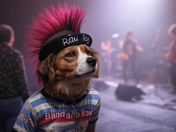 A raw punk dog