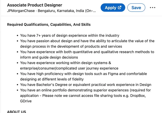 7 Years experience being asked in Associate PD role.