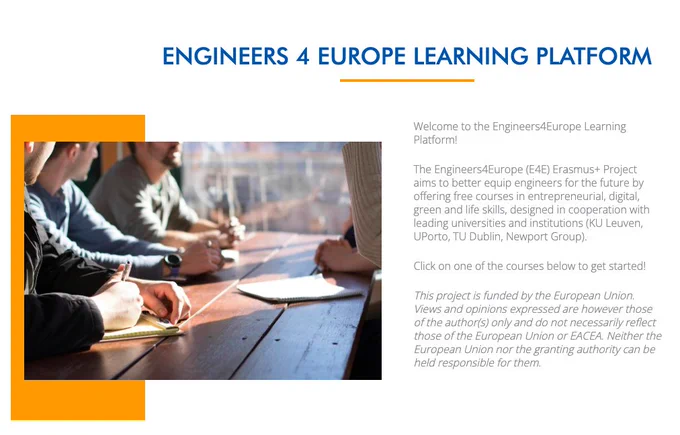 Engineers 4 Europe Learning Platform