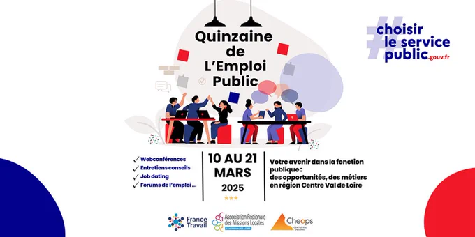 Visuel de promotion de la "Quinzaine de l'emploi public"