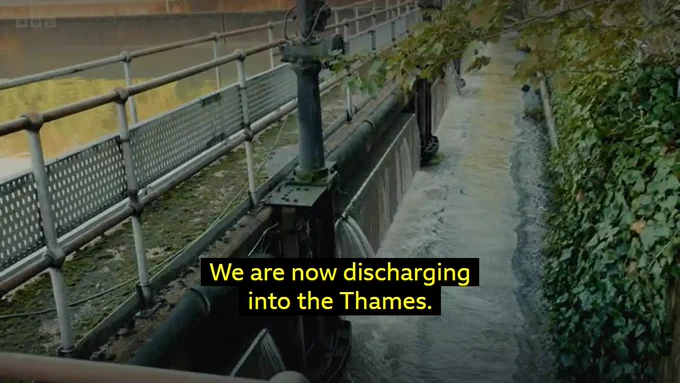 We are now discharing into the Thames.