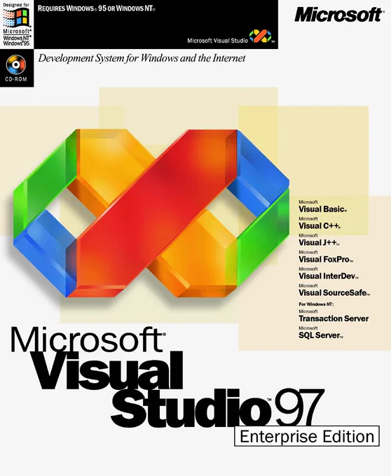 Box art of Microsoft Visual Studio 97.