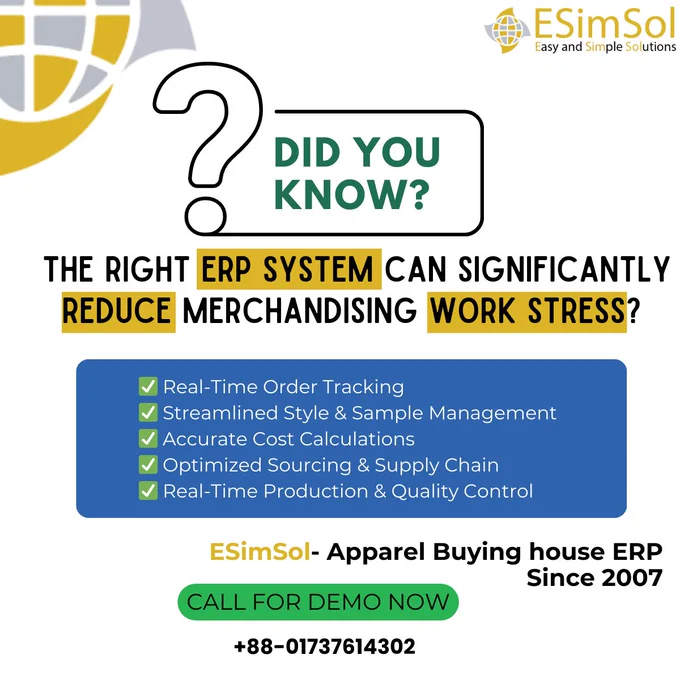 ESimSol ERP: Streamline Apparel Merchandising