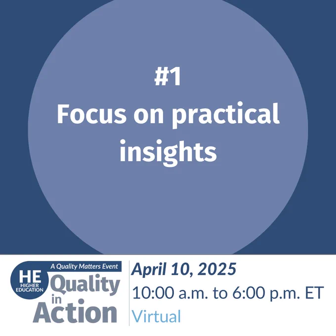 #1 - Focus on practical insights