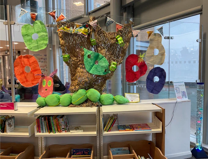 Very Hungry Caterpillar Display at Haltemprice Library & Customer Services