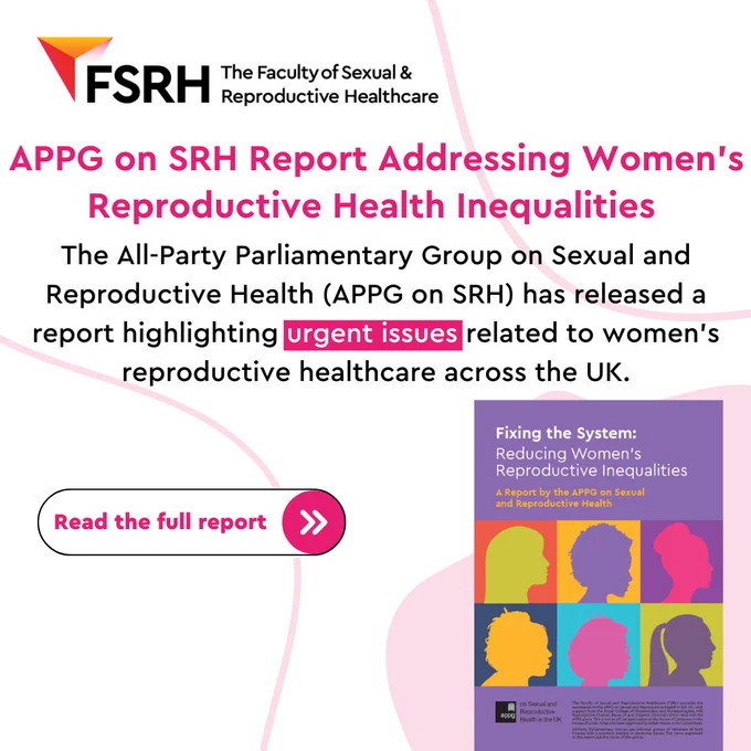 APPG on Sexual and Reproductive Health Publishes Landmark Report Addressing Women's Reproductive Health Inequalities