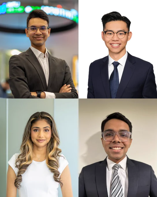 UTSLA Winners from UTSC Management: Ahnaf, Phillip, Shivani and Vansh