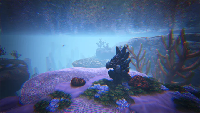Sunken Rock Elemental (Coral Golem) in the ocean of the Tropics Biome of TSW on ASE
