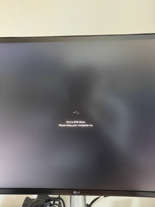 Windows updates screen