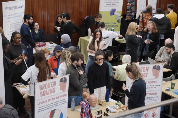 Stalls and attendees at Brain Health Day.