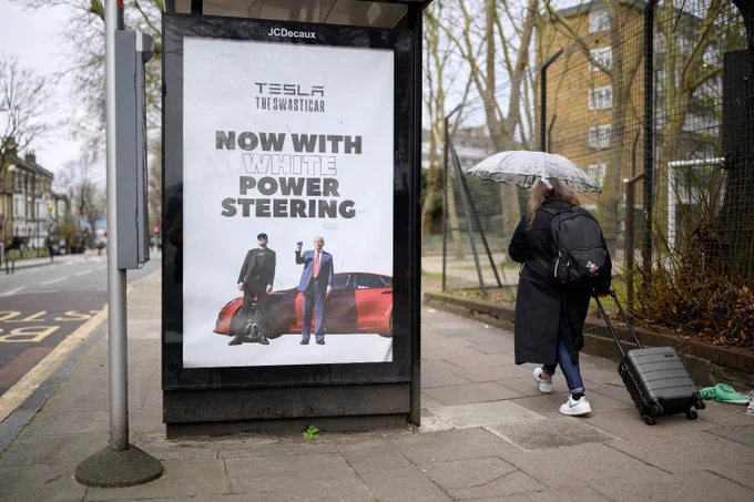 Anti-Tesla ads in London