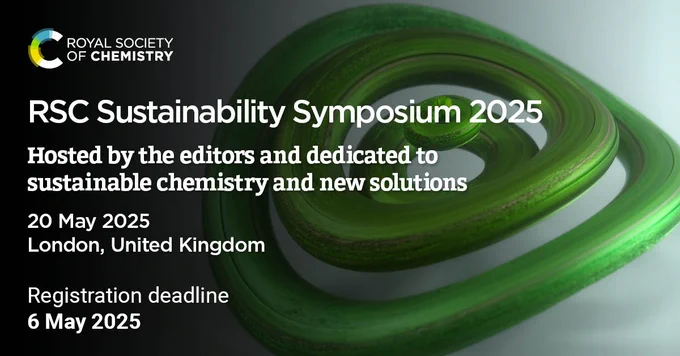 RSC Sustainability Symposium 2025 - register by 6th May 2025